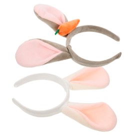 Baluue 2pcs Bunny Ear Headbands for Girls Adorable Ears Hair Accessories for Easter Cosplay and Parties Cute Hairbands for Boys and Girls and Adults Comfortable and Design
