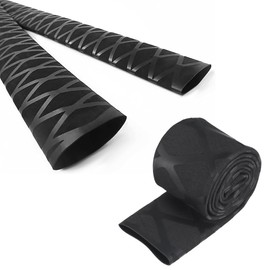 YKWYKW X-Tube Heat Shrink Sleeve Wrap Tubing for Fishing Bulding Handle Cork Rod Grip with Non Slip Waterproof and Insulation, 64 Inch Lengths, Diameter 35 mm, Black