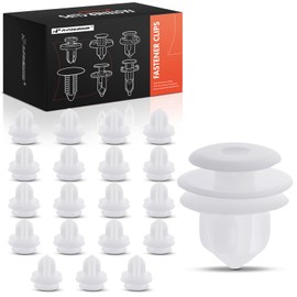 A-Premium 20PCS Nylon Garnish Moulding Clip Retainers Compatible with Toyota RAV4 2006-2012, Corolla 2003-2010, 4Runner 2003-2010, Matrix 2003-2010 & Subaru Impreza 2012-2016 - For 8.5mm x 9.5mm Hole