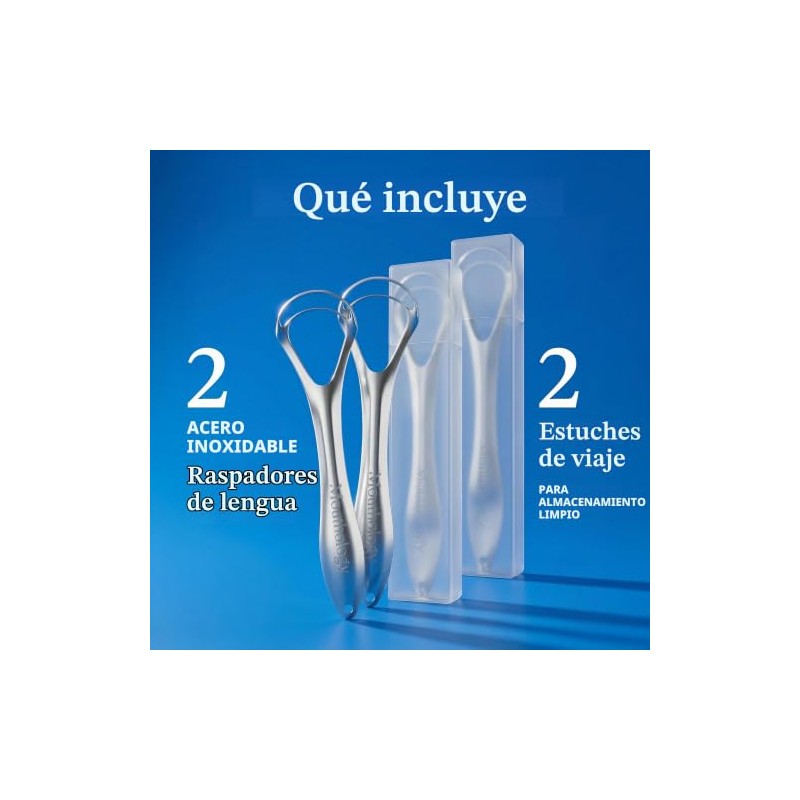 BASIC CONCEPTS Rascador de lengua (paquete de 2), reduce el