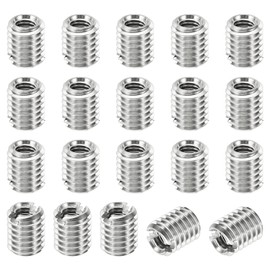 PATIKIL Thread Adapters Sleeve Reducing Nut, 20 Pcs M5x0.8 Male to M3x0.5 Female Repairing Insert Nut Screw Reducer Stainless Steel Fastener 6mm
