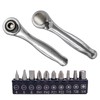Pluvyze 1/4 Inch Mini Ratchet Set, 72 Teeth Mini Ratchet