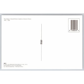 The Bridge Over Water Lilly Pond in Claude Monet's Garden at Giverny Postcard