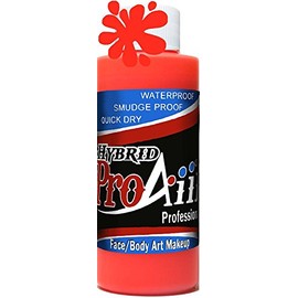 ProAiir Face and Body Painting Makeup - 4oz (120ml) Fluorescent Orange
