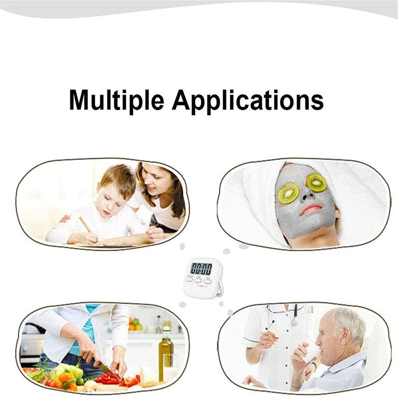 Jsdoin Kitchen Timer, 2 Pack Digital Kitchen Timer Magnetic Countdown