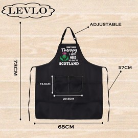 LEVLO Kitchen Baking Lovers Gift I Don’t Need Therapy I Just Need to Go to Scotland Aprons, Go to Scotland