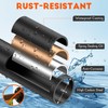 ZYKORT Tension Curtain Rod No Drilling 45-168 In, Black Outdoor