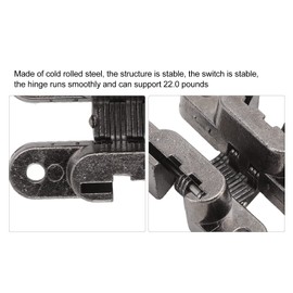 Cross Hinge, 3 Pieces 43 mm Mini Door Lock Hinges Invisible 180° Hidden Cabinet Lock Hinges for Cabinet Jewellery Box