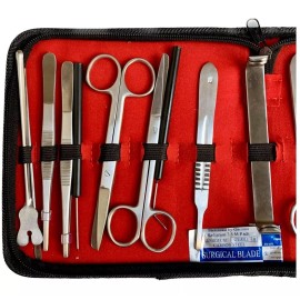 Hergom Estuche De Disección Kit 20 Piezas Acero Inoxidable Hergom