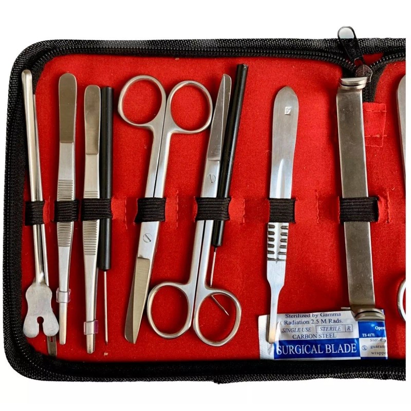 Hergom Estuche De Disección Kit 20 Piezas Acero Inoxidable Hergom