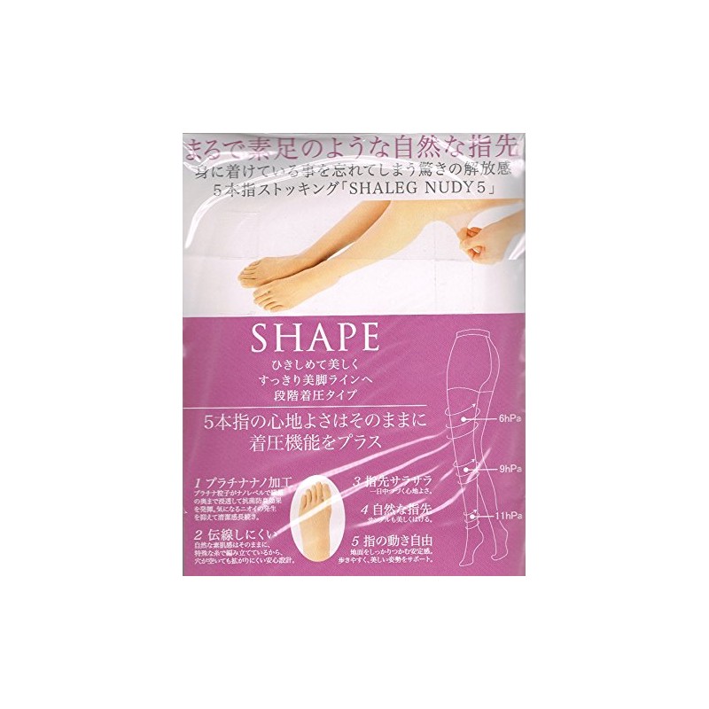 Revalle L-LL 5-Finger Graduated Compression Pantyhose (Made in Japan, Pantyhose,