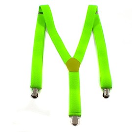 1buy3 Unisex Y-shaped braces | men & women | 3 clips | from 6 years | adjustable | over 28 models, neon green