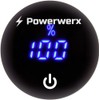 Powerwerx PanelDome-Blue Blue LED Volt Meter, Battery Percentage Display, Waterproof,