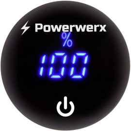 Powerwerx PanelDome-Blue Blue LED Volt Meter, Battery Percentage Display, Waterproof, On/Off Switch, 12/24V Systems