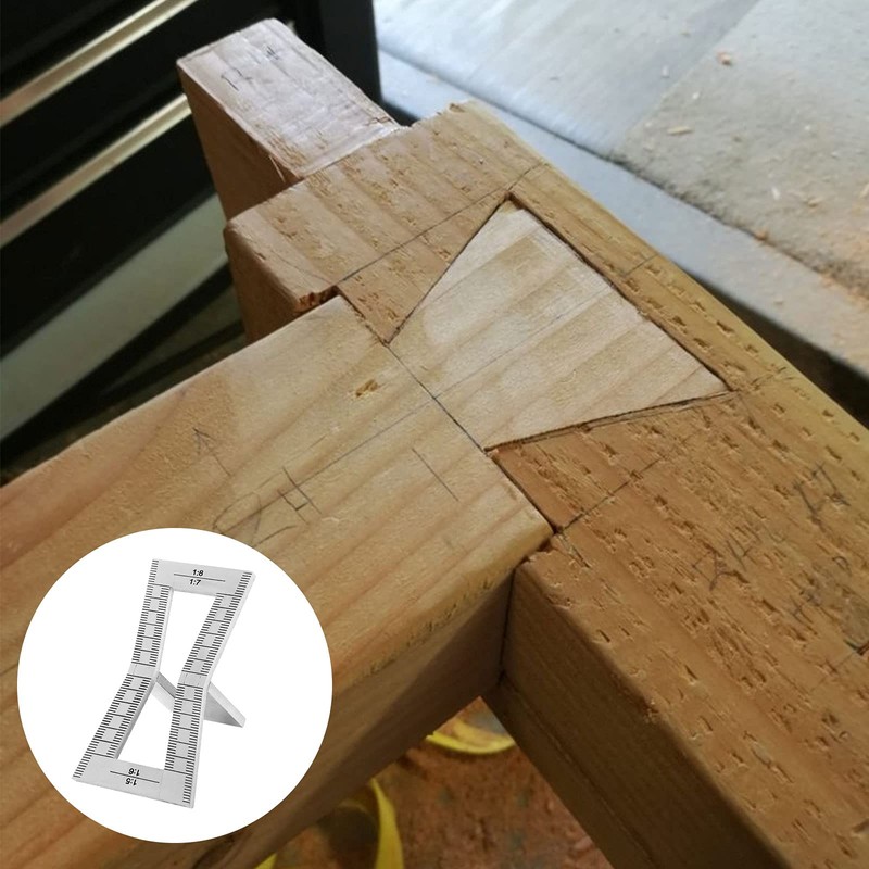 AHUNTTER 2PCS Dovetail Marker, Dovetail Guide Tool with Scale, Hand
