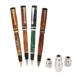Penn State Industries PKPARSS Classic Twist Ballpoint Pen Kit Starter Package Woodturning Project (12pack)