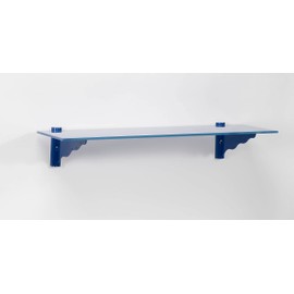 LTL Home Products Puzzle Glass Wall Shelf Kit, 7" x 36", Wave Blue