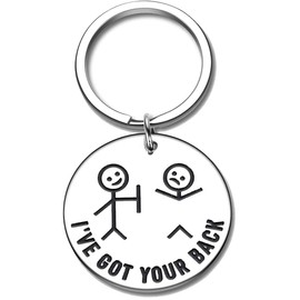 HOKIAMCN Keychain,“ I'VE GOT YOUR BACK Funny Gifts for Friends Best Companion Stick Figures for Daughter Son Families Women Men Christmas Birthday Valentine Graduation