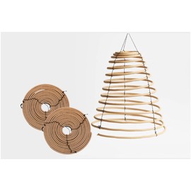 Rool Citronella Coils Outdoor, Hanging Citronella Candles Outdoor for Patio, Backyard and Camping Lighting, Citronella Oil Incense Stick Long Lasting 24 Hours Burn Time, 3 Pack (6")