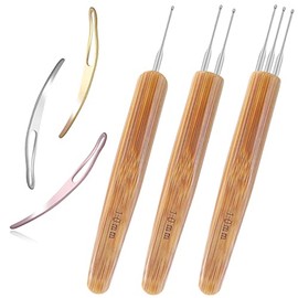 6PCS Dreadlock Crochet Needle for Dreadlocks 1.0mm, Durable Dreadlock Crochet Hooks for Hair with Interlocking Tool, Excellent for Maintaining Real Dread Loc