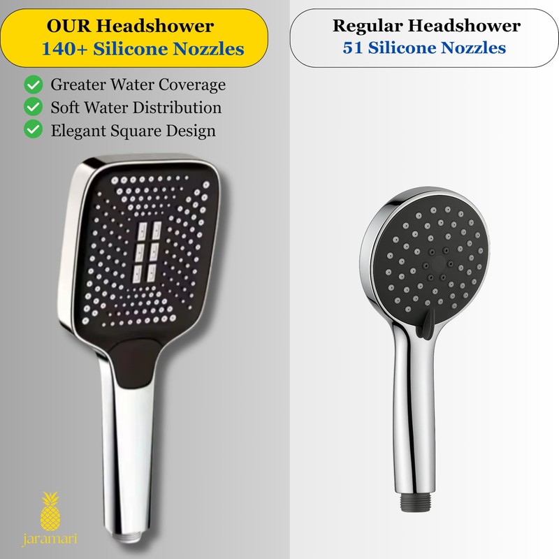 Square Shower Head with 3 Jet Modes Rain Shower Head