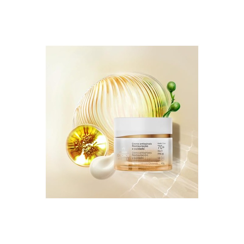 Hidratante Facial Crema Día Restauración Cuidado Fps30 40g Chronos Natura