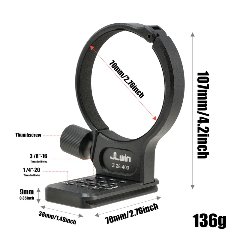 JLWIN Lens Tripod Mount Ring Collar Compatible with Nikon Nikkor