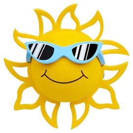 Coolballs California Sunshine w Sunglasses Car Antenna Topper/Auto Mirror Dangler/Desktop Bobble Buddy (Blue Sunglasses) (Car Accessory)