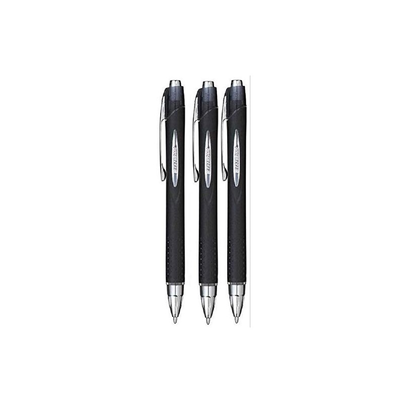 Uni Ball Black Jetstream Retractable Broad Rollerball Pen 1mm Nib