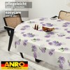 ANRO Oilcloth Tablecloth Wax Tablecloth Washable Garden Tablecloth Round Oval