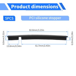 FOCMKEAS PCI Plug Protective Cover 5 Pcs Anti-Dust Protector Caps, Plug Protector Caps for PCI Female Ports and Computers Black Silica Gel