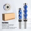 HOZLY Flush Trim Router Bit 1/2" Shank, Double Bearings Flush