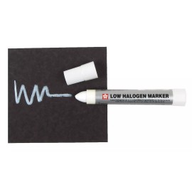 Sakura Solidified Paint Low Halogen Marker, WHITE (Box of 12) XSCLH-50