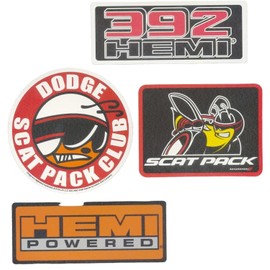 4-Pack Dodge Scat Pack and HEMI Vinyl Stickers Made in Detroit