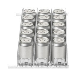 Trademark Innovations Canned Drink Dispenser for Fridge, Soda Can Organizer, Drink Storage for Refrigerator