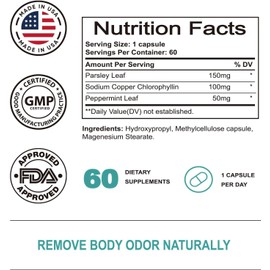 Eocute Body Magic Chlorophyll Capsules 60 Vegan for Detox Digestion Gut Health Skin US