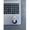 Billie Eilish Vinyl Sticker Yellow Crown And Black Very High