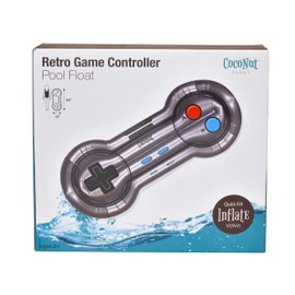 CocoNut Float Retro Game Controller Pool Float – Giant Inflatable Raft – Durable Long Lasting 6 Foot Lounge Tube and Water Toy – Fun Decoration for 80’s & 90’s Parties, Events – Ages 8+ Years