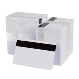 Pack of 500 White CR80 PVC Cards with Hi-Co Magnetic Stripe | 30 Mil - Not Encoded
