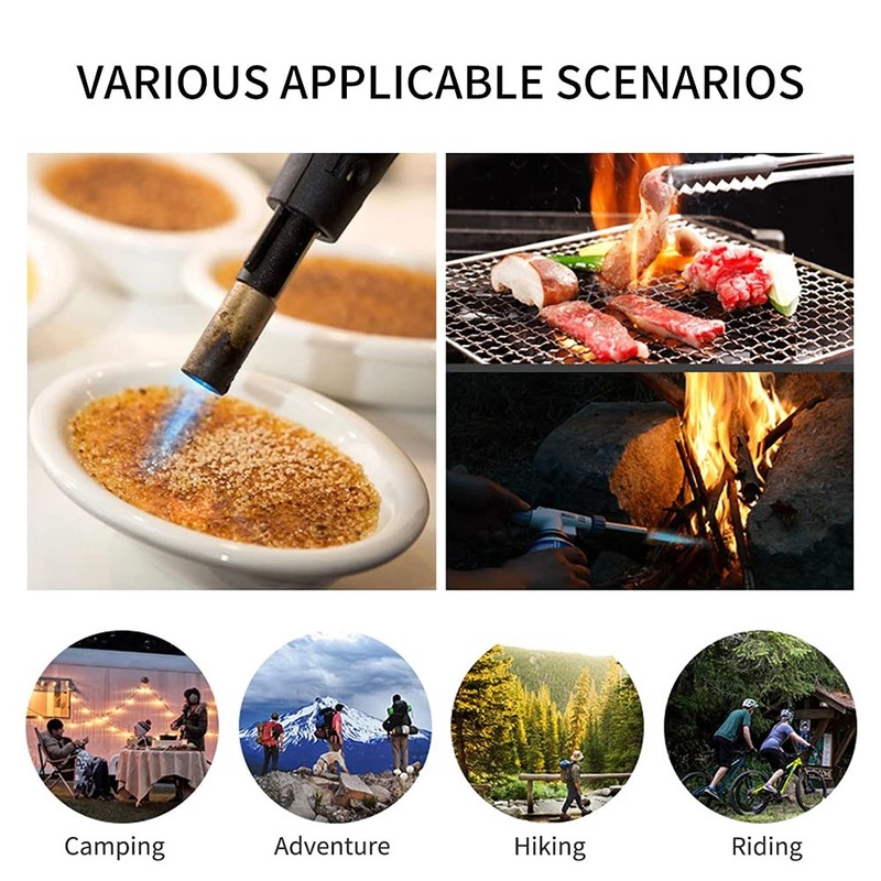 ANPTGHT Butane Torch Kitchen Blow Lighter Master Torch with Safety