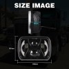 Unbranded Brightest DOT 7x6" 5x7 Led Headlight Hi/Lo DRL for