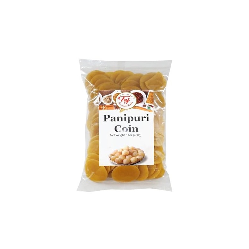 TAJ Pani Puri Coins | Flat Puri | Uncooked |