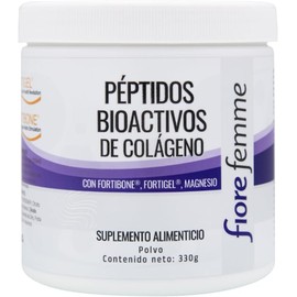 Fiore Femme | Péptidos bioactivos de Colágeno | 330 g | Fotibone | Fortigel | Magnesio |