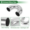 Motoforti 64mm/2.5" OD 180 Degree U-Bend Tube T304 Stainless Steel