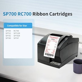 SP700 Ribbon Printer Replacement with Star SP700 RC700 Ribbon Catridges SP712, SP-712, SP-742, SP742R SP740, SP747, SP-700 Ink Ribbon, Pack of 24