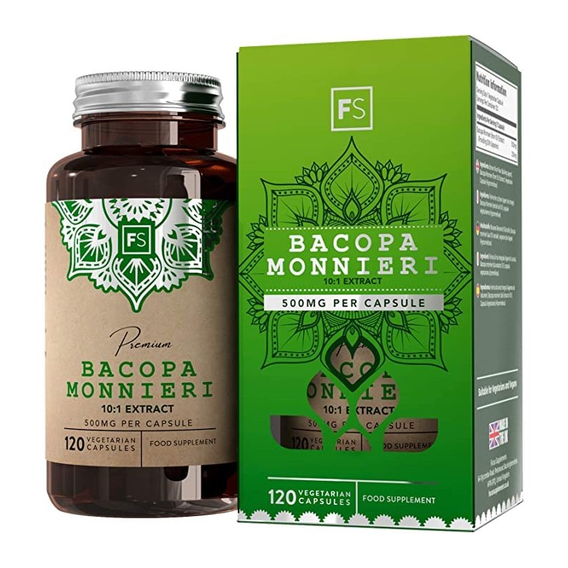 FS Bacopa Monnieri Capsules - 500mg Per Serving | 120