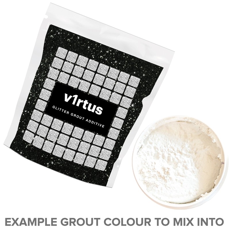 v1rtus Black Glitter Grout Tile Additive 100g / 3.5oz for