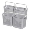 40 L Easy to Carry Plastic Laundry Hamper, 4-Pack Dirty