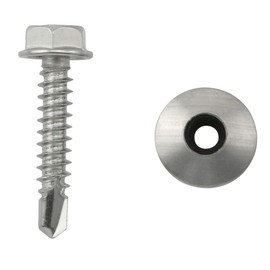 TAODAN 20pcs #10 x 1 Inch Metal Roofing Screws Galvanized Hex Head Sheet Metal Roof Screw for Corrugated Roofing