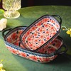 ONECCI Baking Dish Ceramic Baking Pan Blue Casserole Dish Porcelain